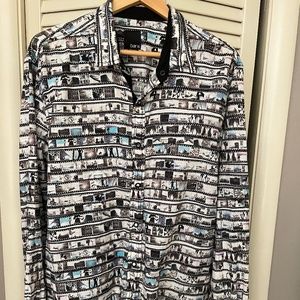 Men's BAR III Casual Snap Down Long Sleeve Shirt